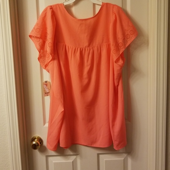NWT ST JOHNS BAY COLORED PINAFORE STYLE BLOUSE - Picture 4 of 5